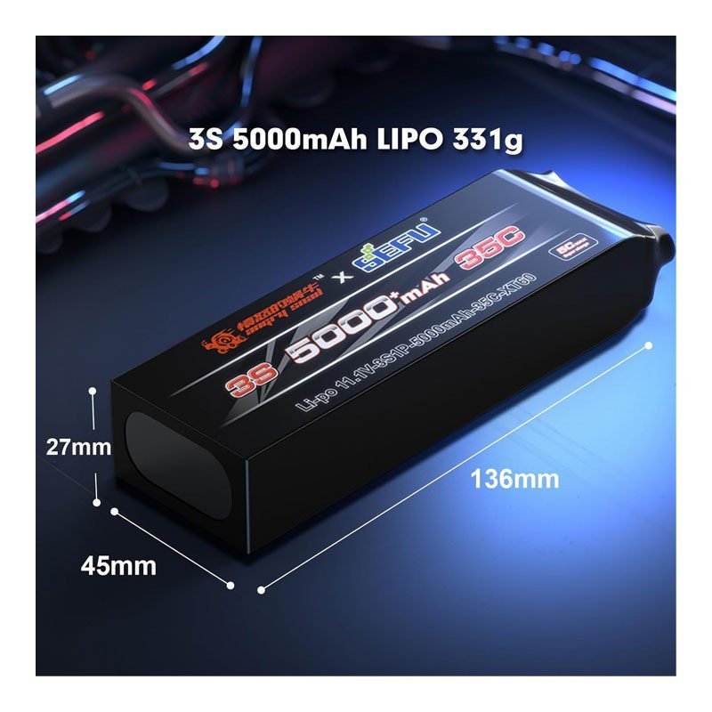 MJX Angry Snail 3S 11.1V 5000 mAh LiPo Battery with XT60 Plug - Image 2