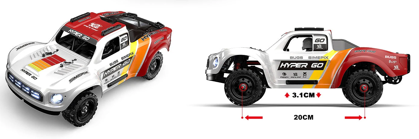 MJX Hyper Go 14211 1/14 Brushless Short Course RC Truck - 70km/h, CNC Alloy - Image 4