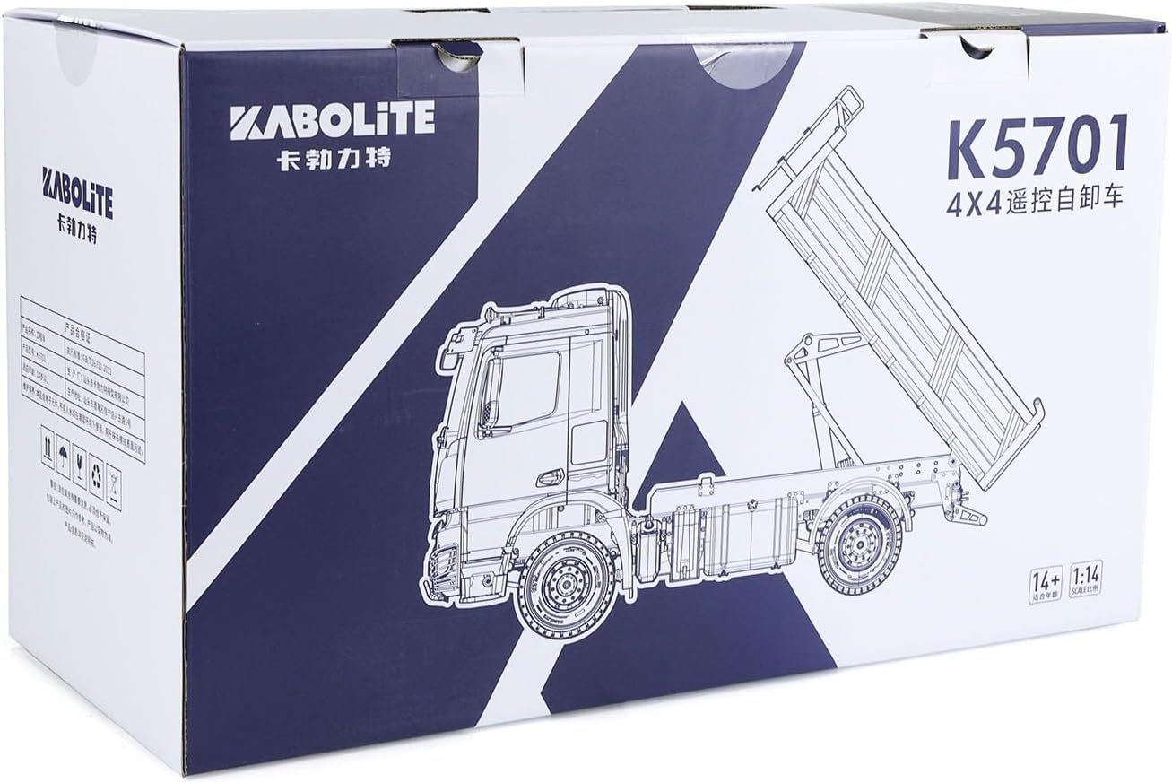 1/14 Kabolite 5701 RC Dump Truck 4x4 Remote Control Dumper Car Sound Light Model - Image 12