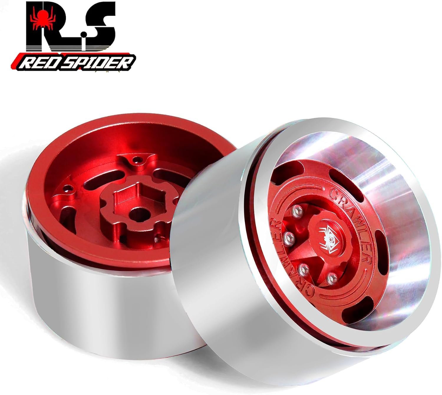 Red Spider Vintage Design 1.9inch Beadlock Wheel Rims Aluminum Alloy - Image 2