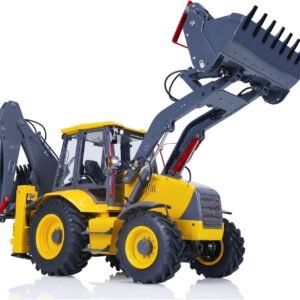 Lesu 1/14 Metal Hydraulic Rc Backhoe Loader Aoue Bl71 2 in 1 Electric Excavator Heavy Hydraulic Model