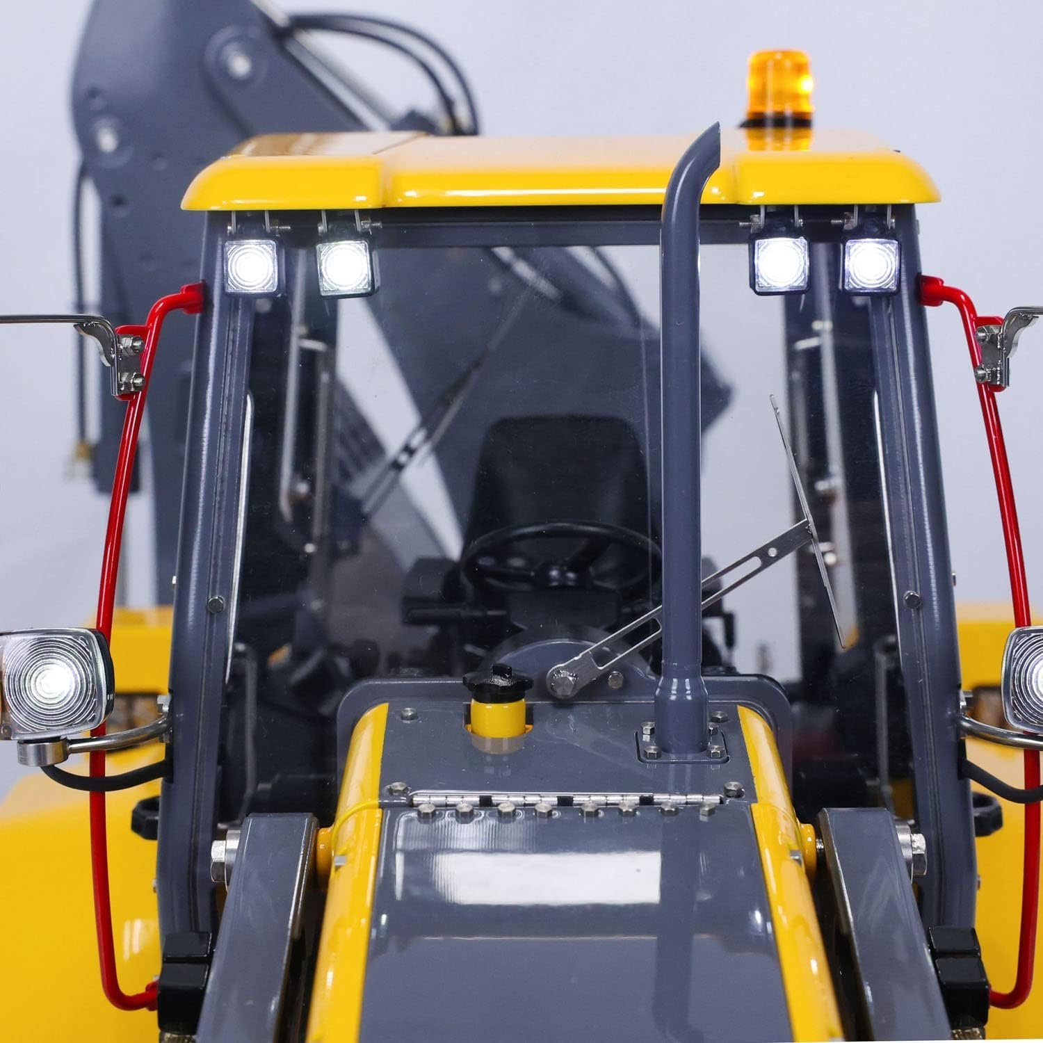 Lesu 1/14 Metal Hydraulic Rc Backhoe Loader Aoue Bl71 2 in 1 Electric Excavator Heavy Hydraulic Model - Image 8