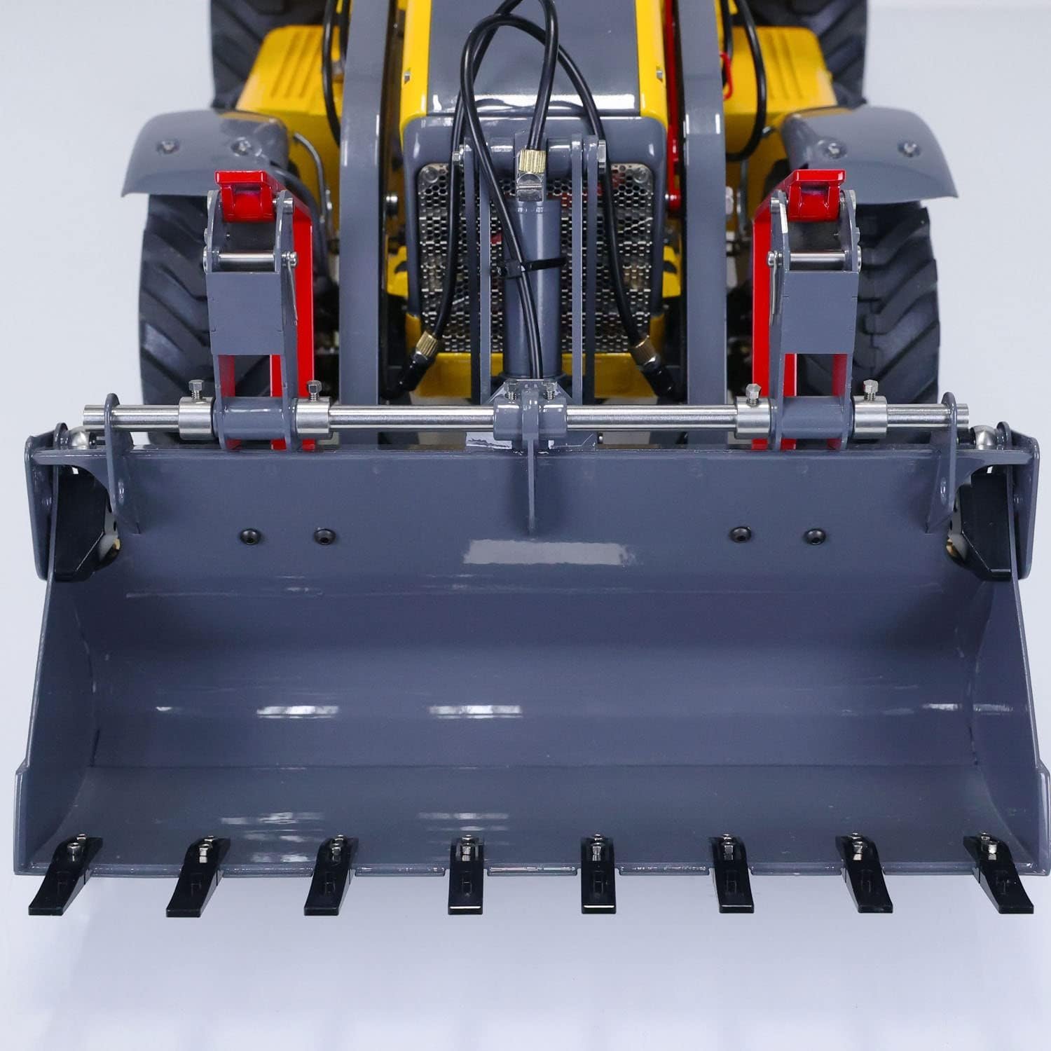 Lesu 1/14 Metal Hydraulic Rc Backhoe Loader Aoue Bl71 2 in 1 Electric Excavator Heavy Hydraulic Model - Image 9