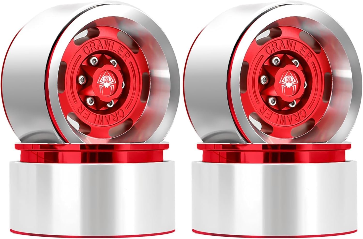 Red Spider Vintage Design 1.9inch Beadlock Wheel Rims Aluminum Alloy