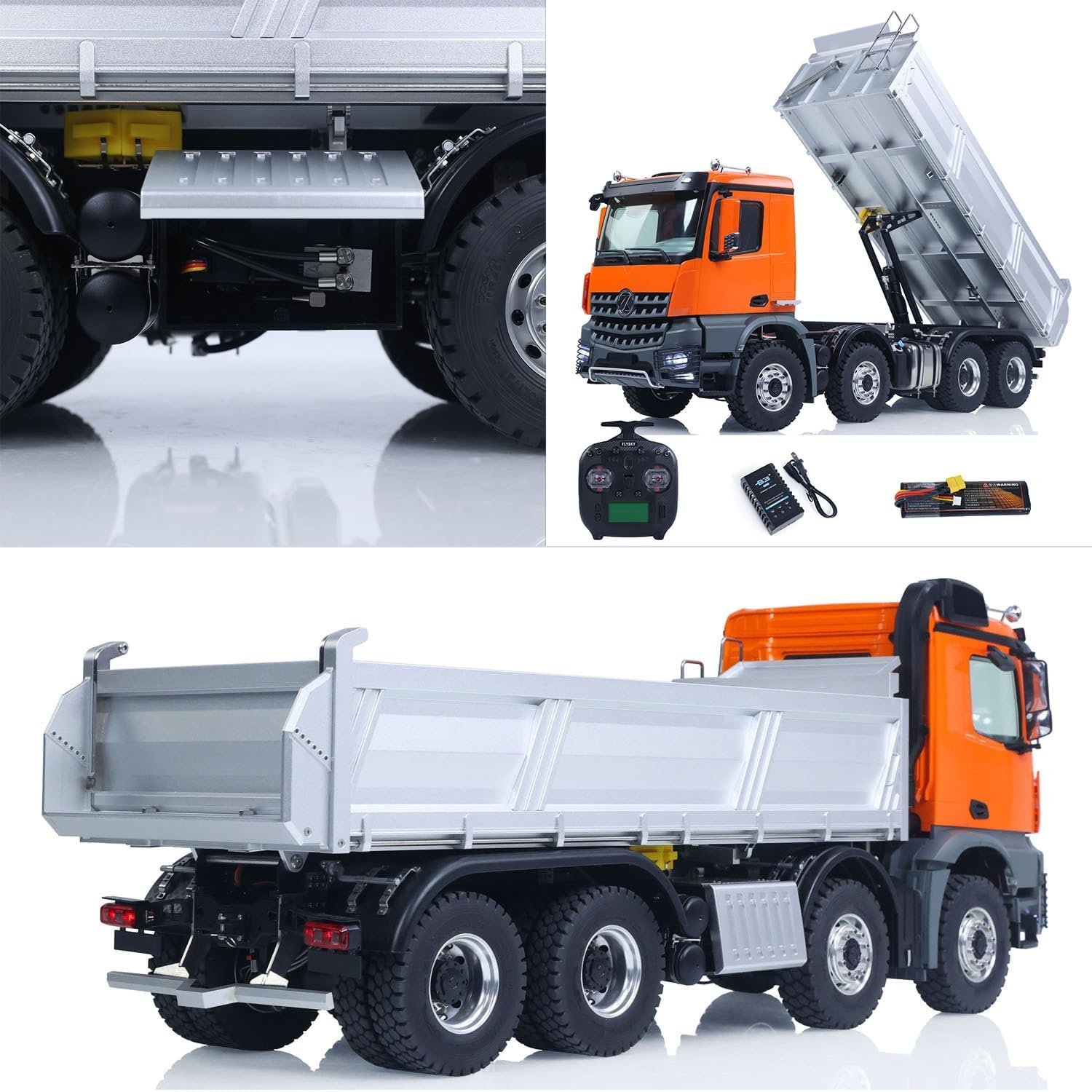1/14 Kabolite K5703 8×8 Metal Electric RC Tipper Remote Control Dump Truck - Image 10