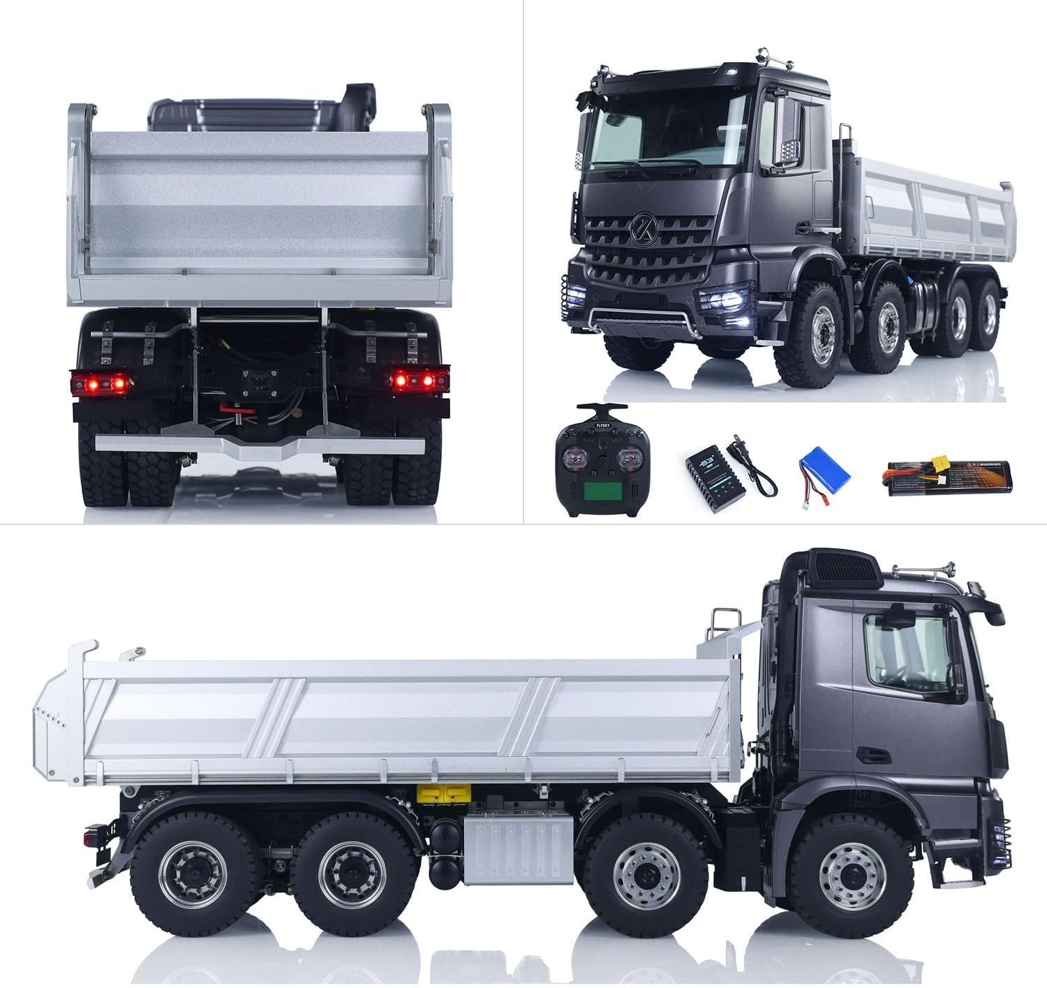 1/14 Kabolite K5703 8×8 Metal Electric RC Tipper Remote Control Dump Truck - Image 5