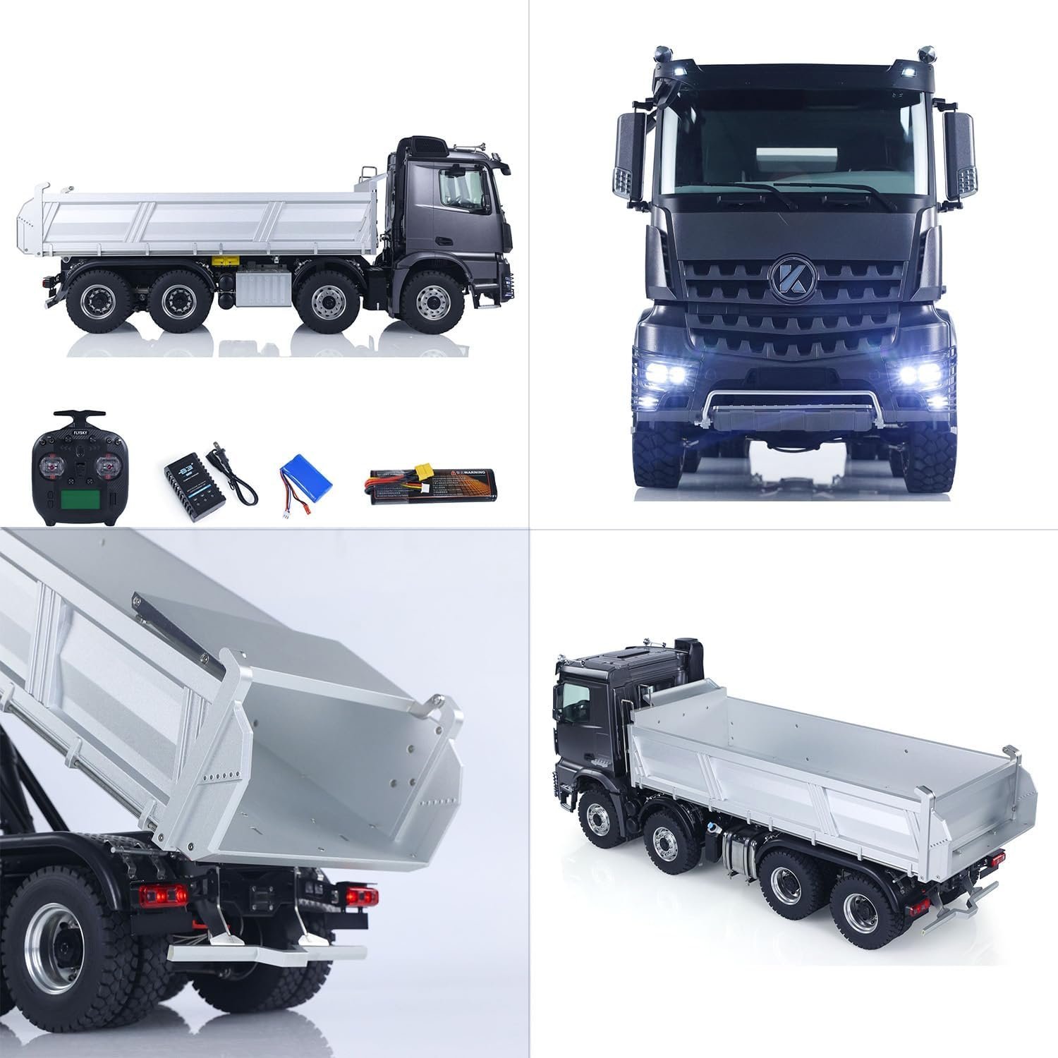 1/14 Kabolite K3367 8x8 Metal Hydraulic RC Tipper Remote Control Dump Truck - Image 8