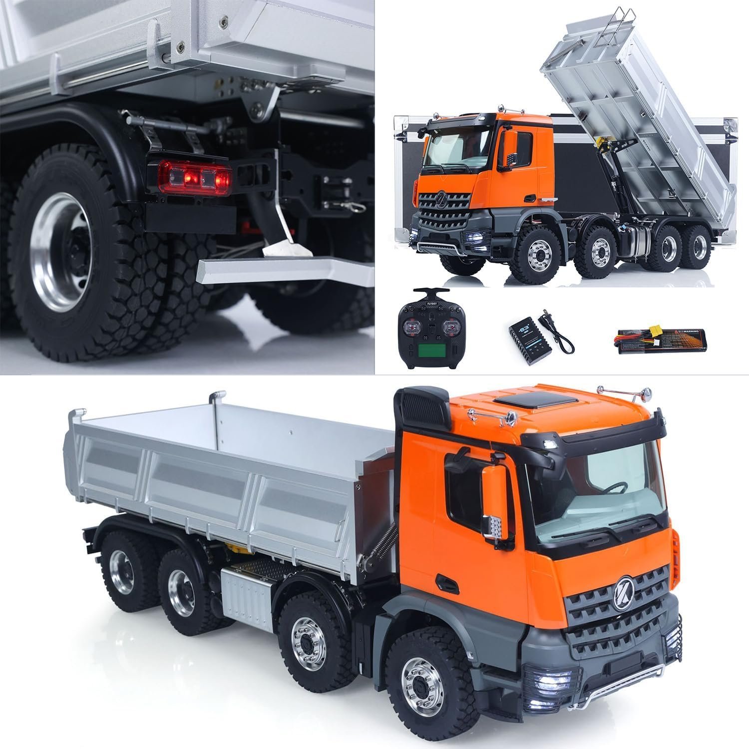 1/14 Kabolite K5703 8×8 Metal Electric RC Tipper Remote Control Dump Truck - Image 8