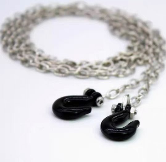 RC Car Tow Hook Trailer Chain, U Shaped Pull Buckle with Chain Hook Safety Tow Hook Chain - Image 4
