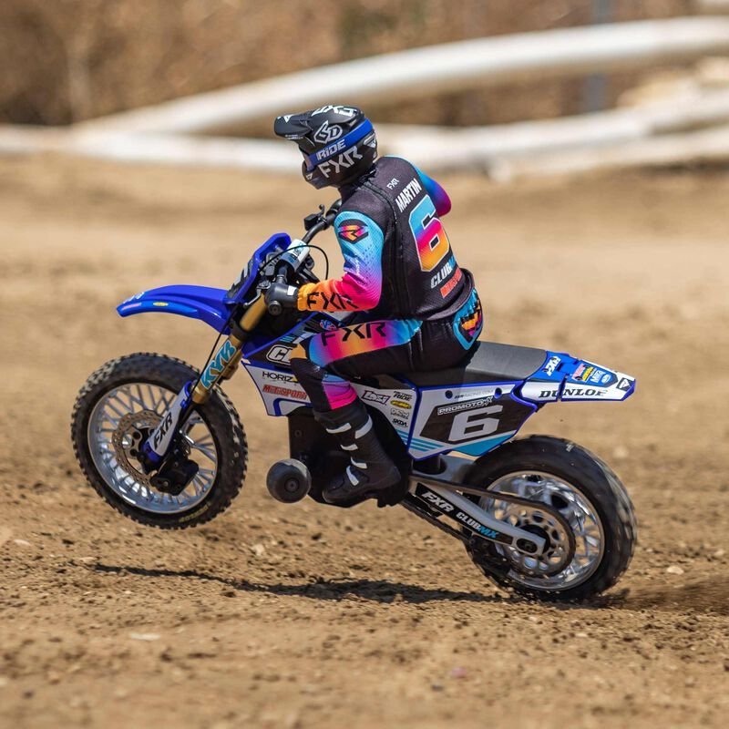 1/4 Promoto-MX Pro Circuit 2S RTR Brushless Motorcycle, Blue - Image 3