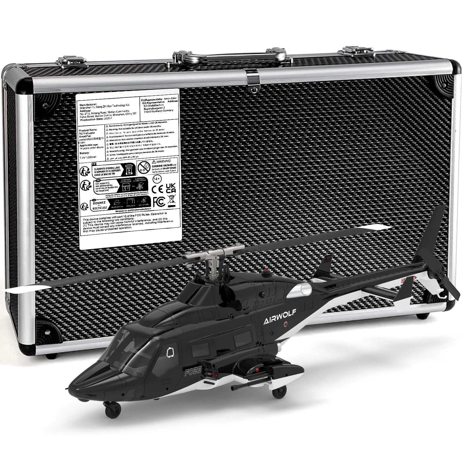 YUXIANG Airwolf RC Helicopter 1:34 9CH GPS Brushless Optical Flow Positioning - Image 3