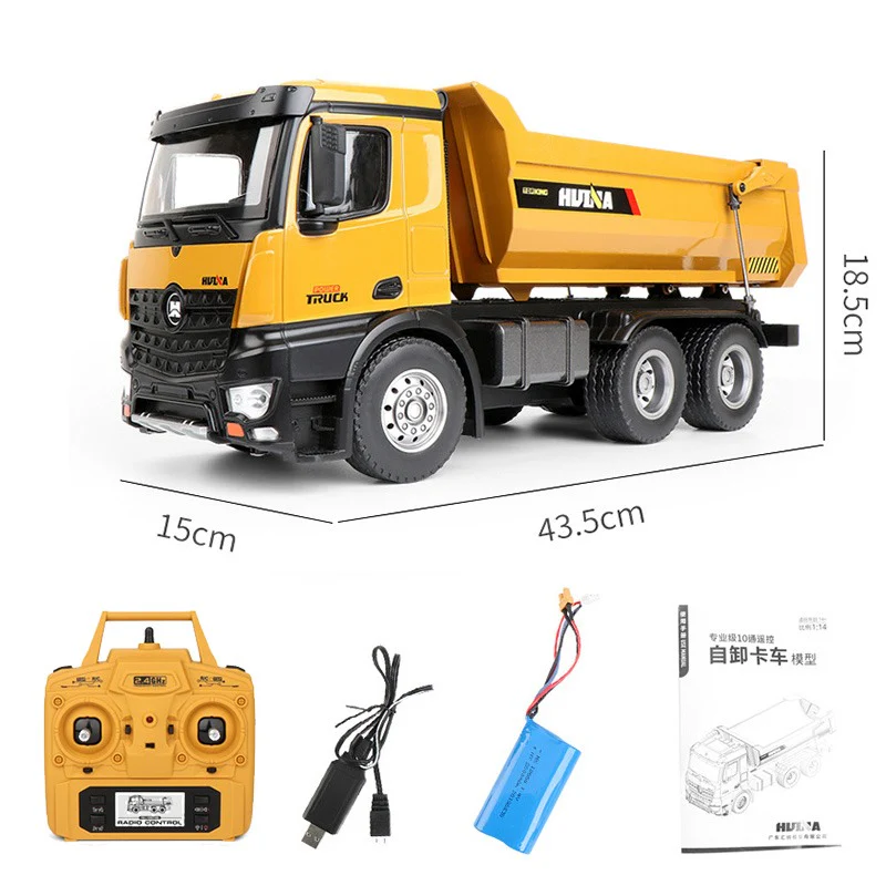 Huina 1573 1:14 All Metal Heavy Duty Dump Truck - Image 5