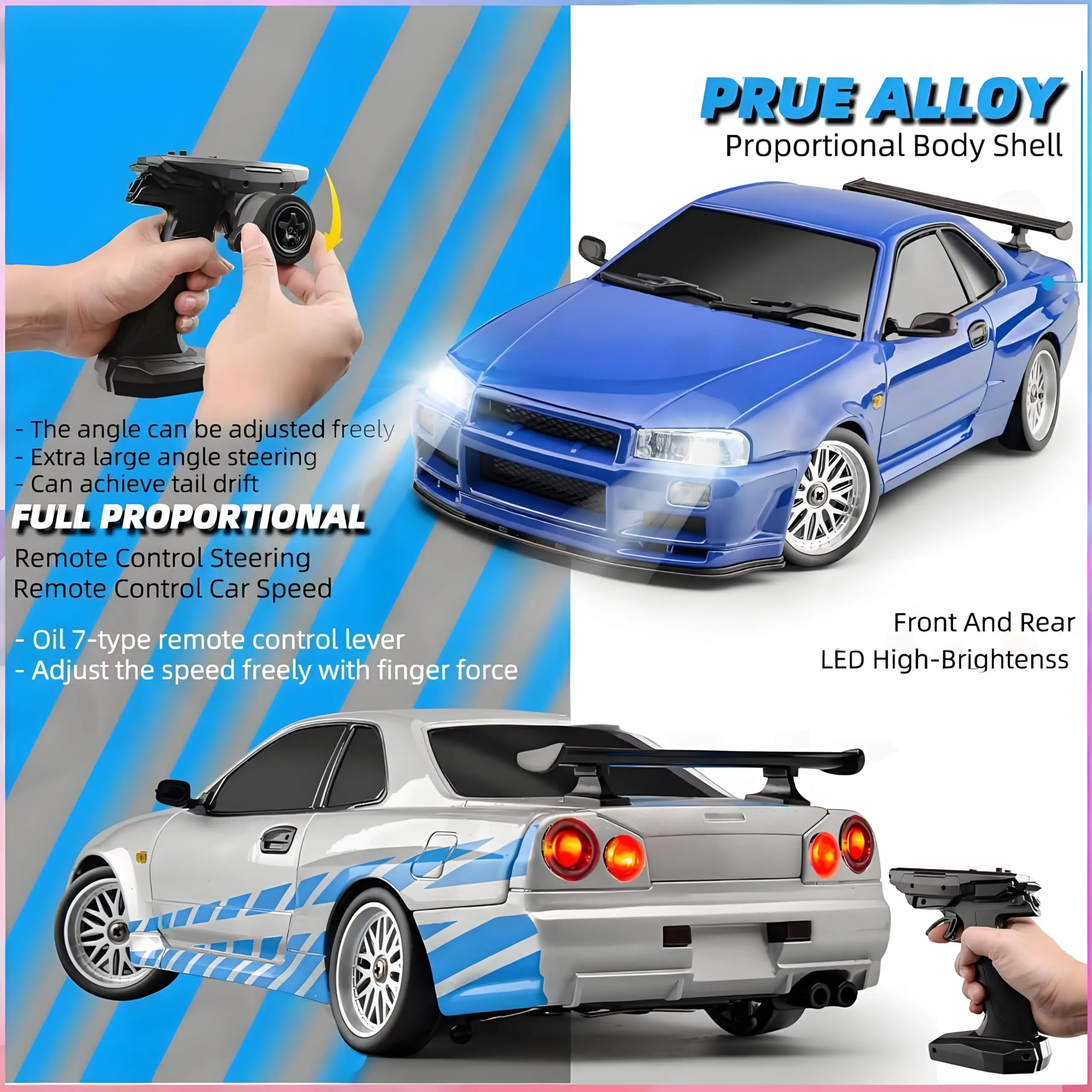 LdRC RC Racing Car 1/18 Radio Remote Control Drift Vehicles Model Gyroscope Ld1899 - Image 3