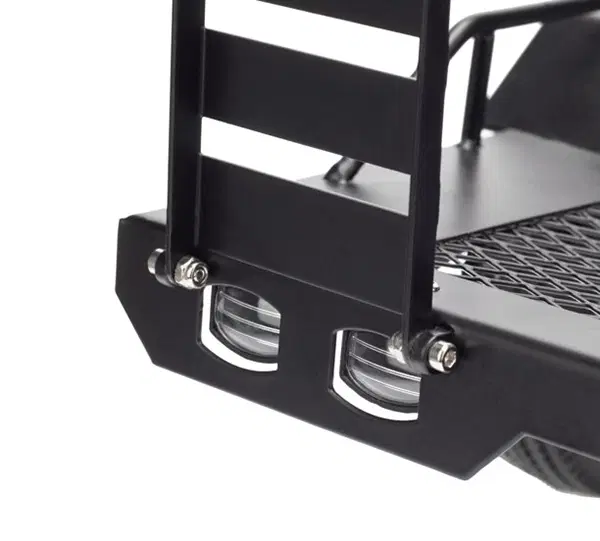 Machined Alloy Flatbed Dual Axle Car Trailer Kit With Light for 1/10, 1/8 Scale - Image 2
